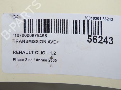 Right front driveshaft RENAULT CLIO II (BB_, CB_) 1.2 (BB0A, BB0F, BB10, BB1K, BB28, BB2D, BB2H, CB0A,... | BP32332319M39 