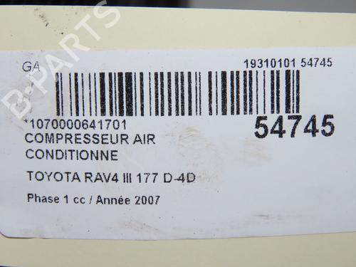 AC compressor TOYOTA RAV 4 III (_A3_) 2.2 D 4WD (ALA30_, ALA30R) | BP31120118M34 
