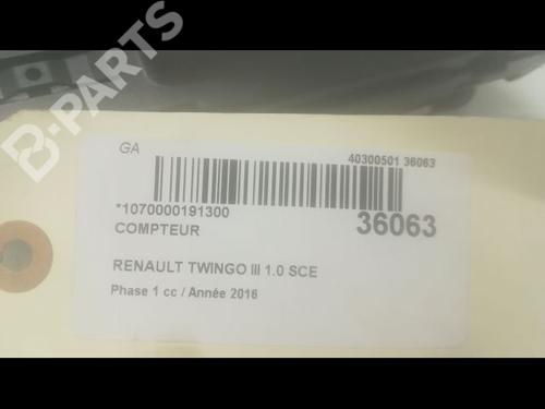Instrument cluster RENAULT TWINGO III (BCM_, BCA_) 1.0 SCe 70 | BP9603319C47 