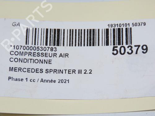 Used AC compressor MERCEDES-BENZ SPRINTER 3,5-t Van (B907, B910) 316 CDI RWD (907.631, 907.633, 907.635, 907.637) (163 hp) 32486104