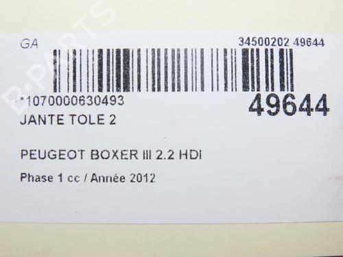 Rim PEUGEOT BOXER Van 2.2 HDi 120 | BP28830161C45 