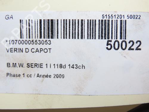 Hood lift support BMW 1 (E87) 118 d | BP19319552C139 