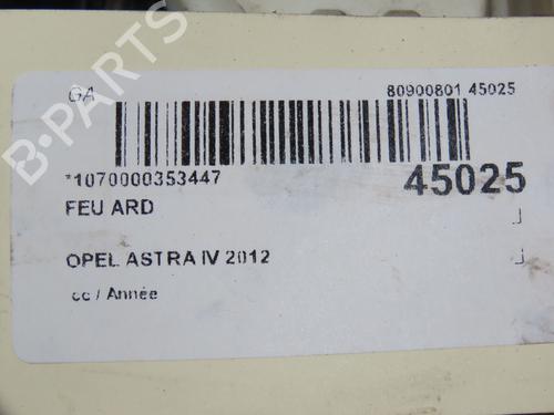 Used Right taillight Right taillight OPEL ASTRA J (P10) 1.4 Turbo (68) (120 hp) 11921514 11921514