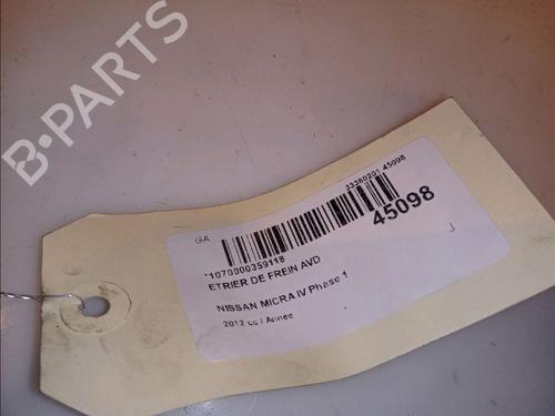 Right front brake caliper NISSAN MICRA IV (K13K, K13KK) 1.2 | BP14877691M104 