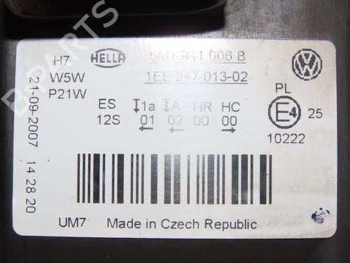 Right headlight VW GOLF PLUS V (5M1, 521) 1.9 TDI | BP28832447C29 