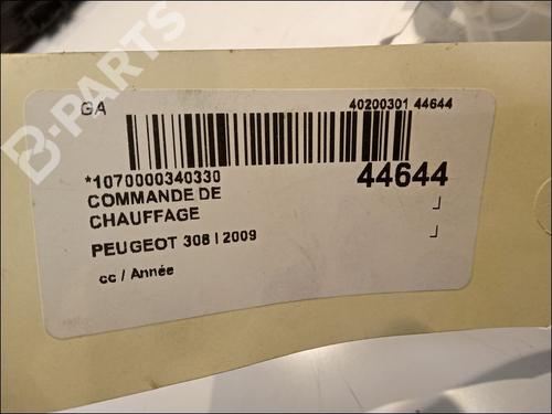 Climate control PEUGEOT 308 I (4A_, 4C_) 1.6 HDi | BP11101056I5 