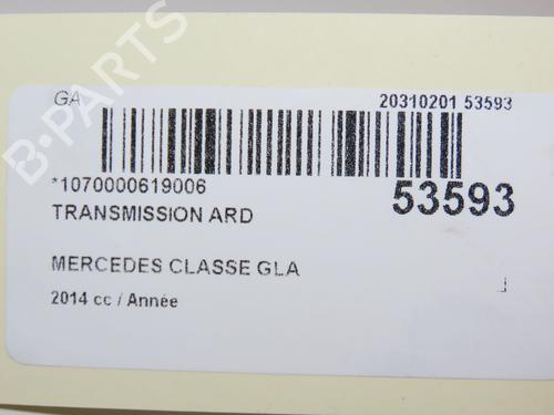 Used Right rear driveshaft MERCEDES-BENZ GLA-CLASS (X156) GLA 220 CDI 4-matic (156.905) (170 hp) 28829516