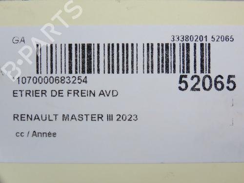 Used Right front brake caliper RENAULT MASTER III Van (FV) 2.3 dCi 135 FWD (FV0N, FV08, FV06, FV00, FV1S) (136 hp) 30404030