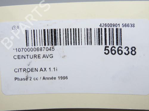 Used Front left belt tensioner CITROËN AX (ZA-_) 11 (60 hp) 31179730