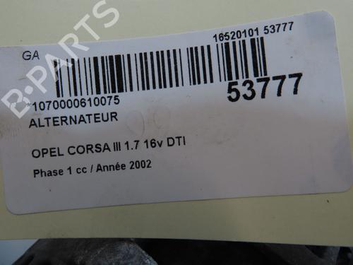 Alternator OPEL CORSA C (X01) 1.7 DTI (F08, F68) | BP33711602M7 - Image 5