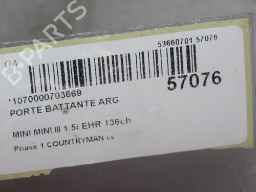 Used Left tailgate Left tailgate MINI MINI CLUBMAN (F54) Cooper (136 hp) 39997105 39997105