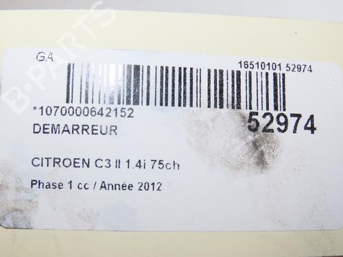 Starter CITROËN C3 II (SC_) 1.4 | BP28967016M8 - Image 7
