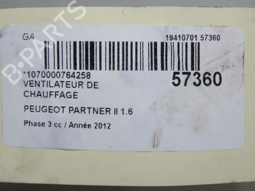 Heater blower motor PEUGEOT PARTNER Tepee 1.6 VTi | BP36310383M62 - Image 7
