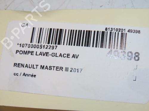 Used Washer pump RENAULT MASTER III Van (FV) 2.3 dCi 145 FWD (FV0E, FV0F, FV0H, FV02, FV0M, FV0S,... (146 hp) 16740967