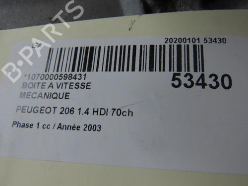 Used Gearbox PEUGEOT 206 Van 1.4 HDi (68 hp) 28829452