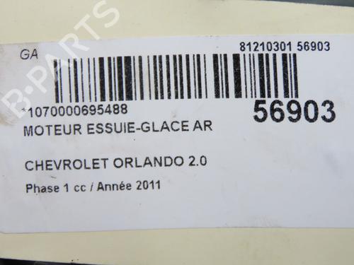 Essuie-glace moteur arrière CHEVROLET ORLANDO (J309) 2.0 D (163 hp) 31912209