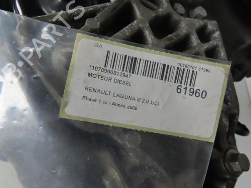 Used Engine Engine RENAULT LAGUNA III (BT0/1) 2.0 dCi (BT01, BT08, BT09, BT0E, BT0K, BT12, BT1C, BT1D,... (150 hp) 40273931 40273931