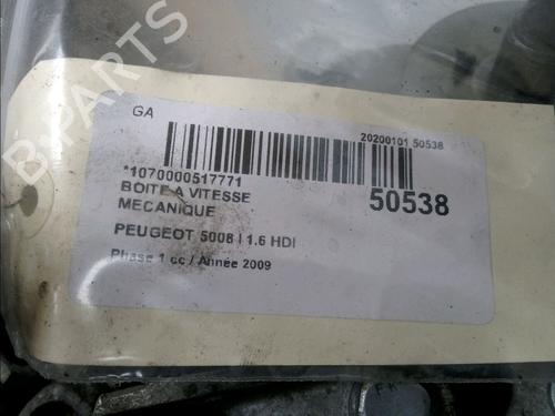 Used Gearbox PEUGEOT 5008 (0U_, 0E_) 1.6 HDi (110 hp) 18646017
