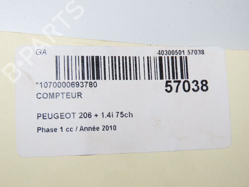 Instrument cluster PEUGEOT 206+ (2L_, 2M_) 1.4 i (2LKFWA, 2MKFWA) | BP32129649C47 