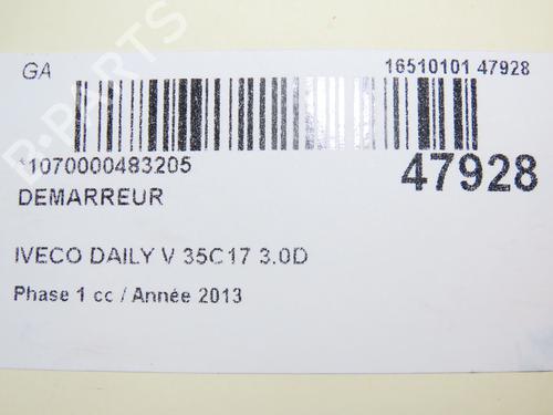 Used Starter IVECO DAILY V Van 35C17, 35S17, 40C17, 45C17, 50C17, 60C17, 65C17, 70C17 (170 hp) 28828967