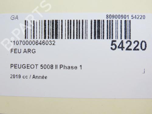 Left taillight PEUGEOT 5008 II (MC_, MJ_, MR_, M4_) 1.2 THP (MRHNYH, MRHNYW, MRHNSJ, MRHNSU, MRHNSM) | BP28969677C34