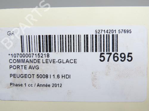 Left front window switch PEUGEOT 5008 (0U_, 0E_) 1.6 HDi | BP33008119I27  - Image 6