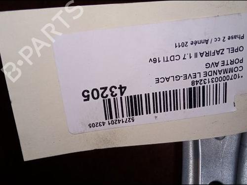Used Front left window mechanism OPEL ZAFIRA / ZAFIRA FAMILY B (A05) 1.7 CDTI (M75) (110 hp) 9617661