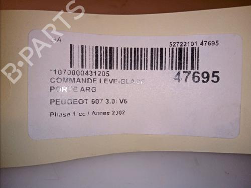 Used Left rear window switch PEUGEOT 607 (9D, 9U) 3.0 V6 24V (207 hp) 14951766