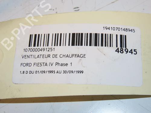 Heater blower motor FORD FIESTA III (GFJ)  | BP16781281M62 