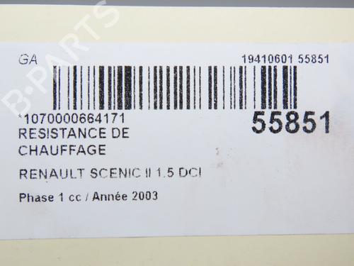 Heater resistor RENAULT SCÉNIC II (JM0/1_) 1.5 dCi (JM0F) | BP30164294M108