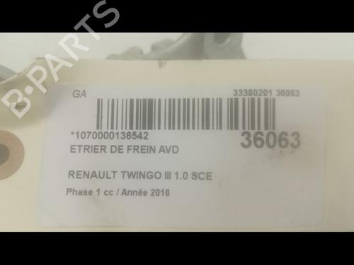 Used Right front brake caliper RENAULT TWINGO III (BCM_, BCA_) 1.0 SCe 70 (71 hp) 14877305