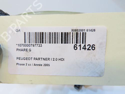 Left headlight PEUGEOT PARTNER MPV (5_, G_) 2.0 HDI | BP38608458C28 - Image 5