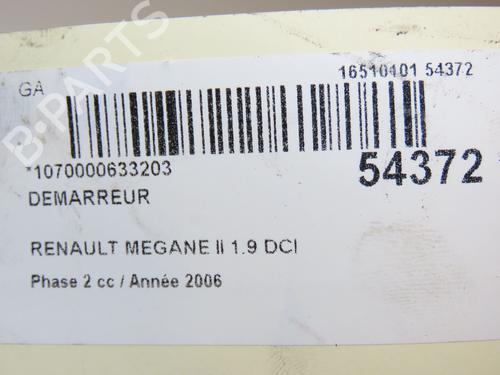 Starter RENAULT MEGANE II (BM0/1_, CM0/1_) 1.9 dCi | BP29294135M8 
