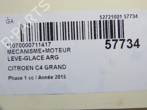 Vindusheismekanisme venstre bak Vindusheismekanisme venstre bak CITROËN C4 Grand Picasso II (DA_, DE_) 1.6 HDi / BlueHDi 115 (115 hp) 37624673 37624673