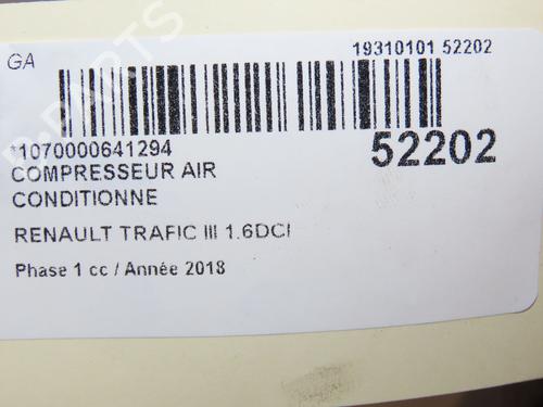 Airco pomp RENAULT TRAFIC III Van (FG_) 1.6 dCi 125 (FGMH) (125 hp) 28967165