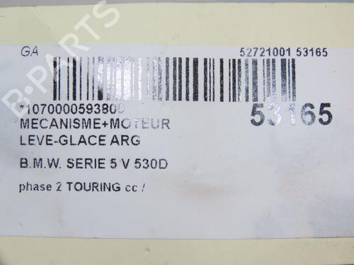 Used Rear left window mechanism BMW 5 (E60) 530 d (235 hp) 28831827