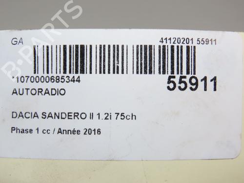 Used Radio DACIA SANDERO II 1.2 (73 hp) 30691874