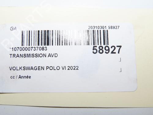 right-front-driveshaft-vw-polo-vi-aw1-bz1-ae1-2017-38942633 main image