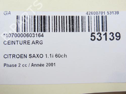 Venstre bak beltestrammer CITROËN SAXO (S0, S1) 1.1 X, SX (60 hp) 28830765
