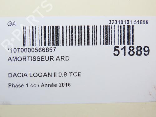 Right rear shock absorber DACIA LOGAN MCV II TCe 90 (K8M1, K8MA, K8AC) | BP22920096M19 