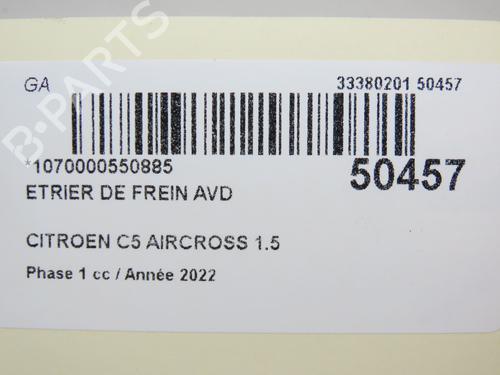 Used Right front brake caliper Right front brake caliper CITROËN C5 AIRCROSS (A_) 1.5 BlueHDi 130 (ACYHZJ, ACYHZR) (131 hp) 19123459 19123459