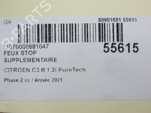 Used Third brake light CITROËN C3 III (SX) 1.2 PureTech 82 (83 hp) 31155169