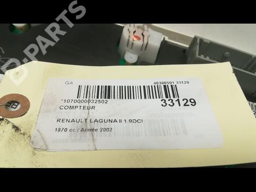 Instrument cluster RENAULT LAGUNA II (BG0/1_) 1.9 dCi (BG08, BG0G) | BP9596175C47 