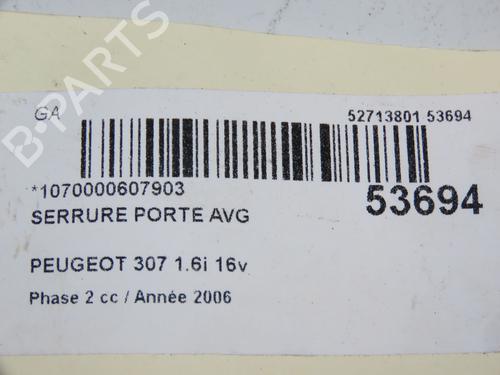 Used Front left lock PEUGEOT 307 (3A/C) 1.6 16V (109 hp) 28831685