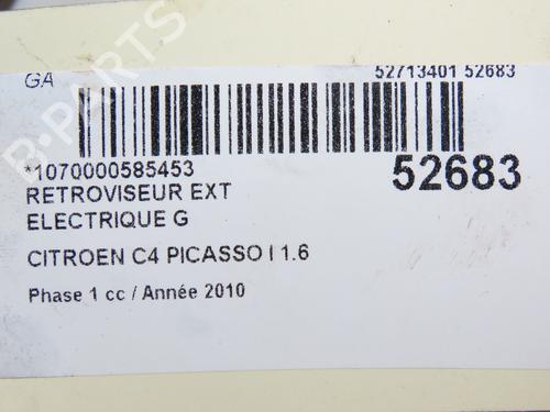 Used Left mirror CITROËN C4 Picasso I MPV (UD_) 1.6 HDi (109 hp) 28831456