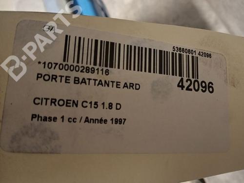 Right tailgate CITROËN C15 Box Body/MPV (VD_) 1.8 D | BP9615326C77 
