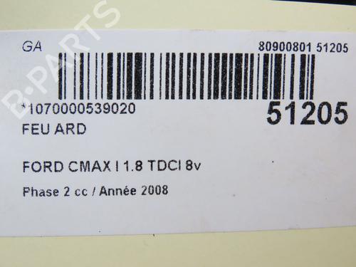Used Right taillight FORD C-MAX (DM2) 1.8 TDCi (115 hp) 22996977