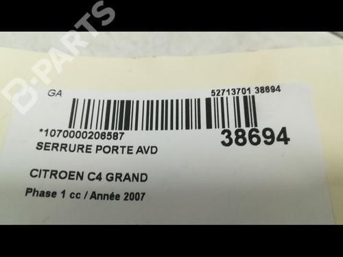 Front right lock CITROËN C4 Grand Picasso I (UA_) 2.0 HDi 138 | BP9604240C97 