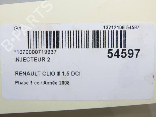 Used Injector RENAULT CLIO III (BR0/1, CR0/1) 1.5 dCi (C/BR0G, C/BR1G) (68 hp) 32432907