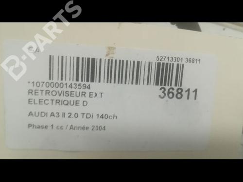 Right mirror AUDI A3 (8P1) 2.0 TDI 16V | BP9600181C27 